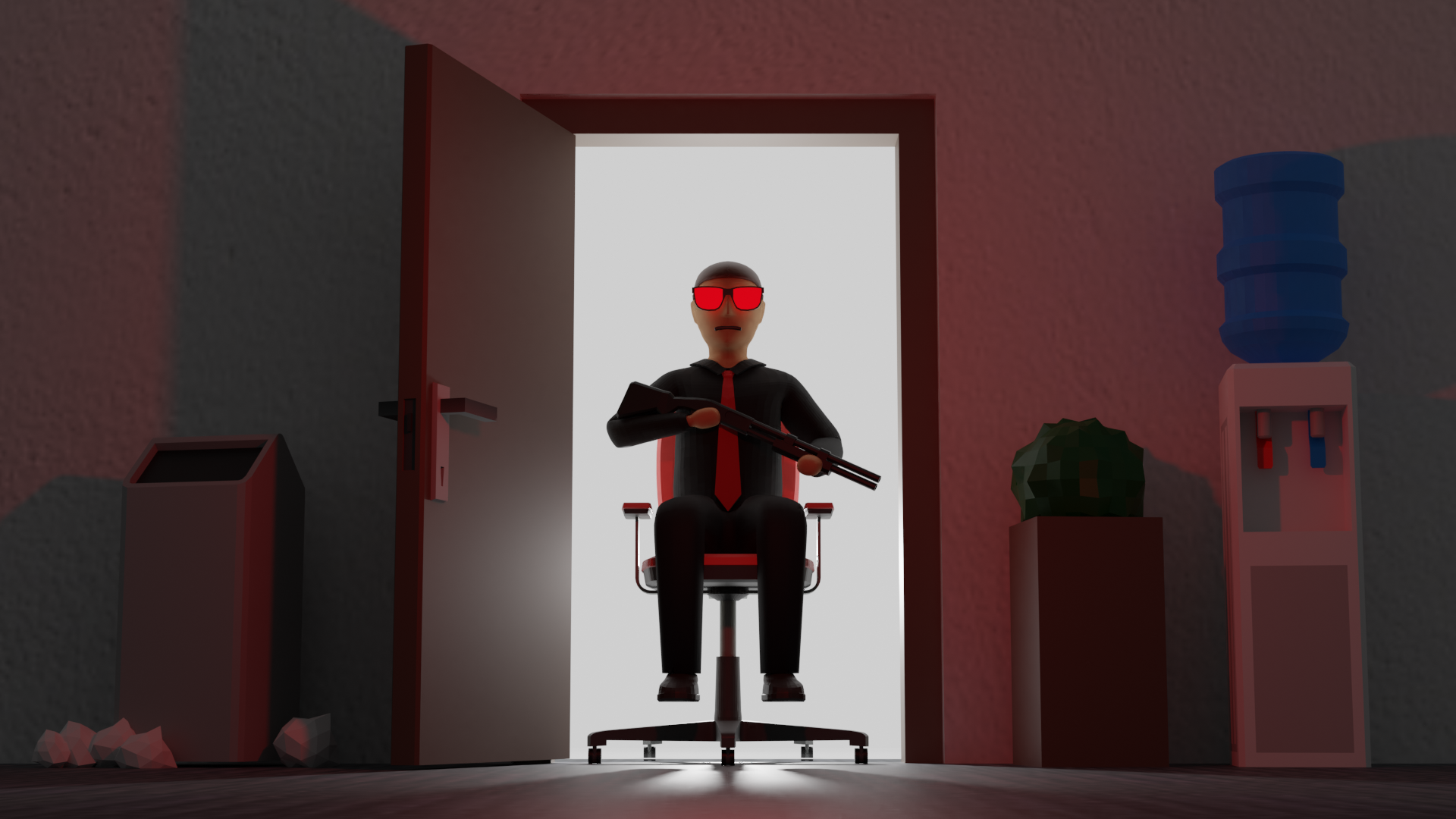 Office War - shotgun